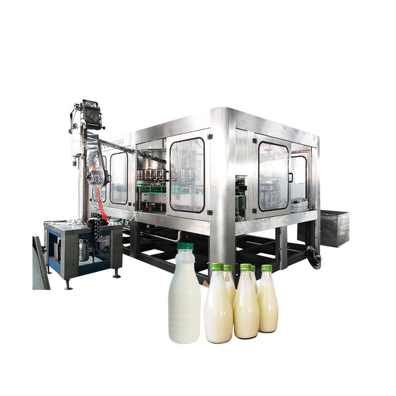 पीई बोतल खाद्य ग्रेड स्टेनलेस स्टील Aseptic दूध भरने की मशीन आपूर्तिकर्ता
